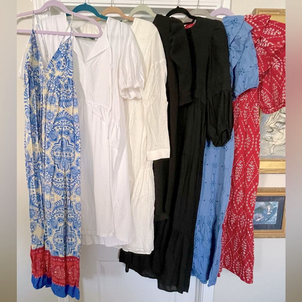 BUNDLE OF 7 ZARA Dresses, Size Medium, VGUC